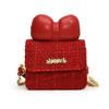 Sweet Adorable Bow Childrens Handbag Stylish Plaid Design Soft Pu Material For Everyday Use