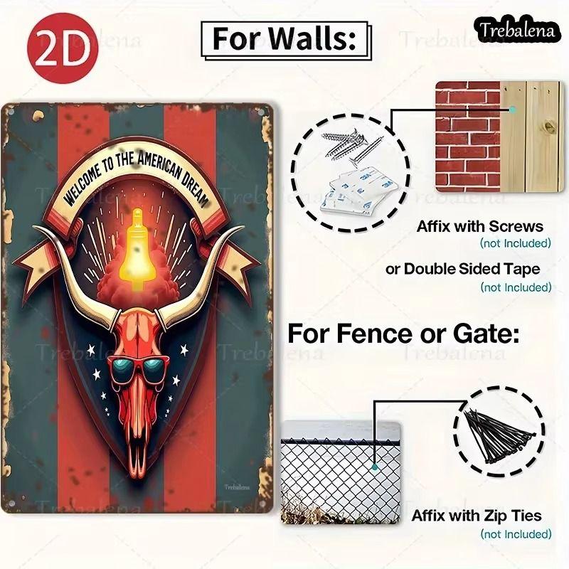 Wall Hanging Metal Art Sign Decoration 20x30cm