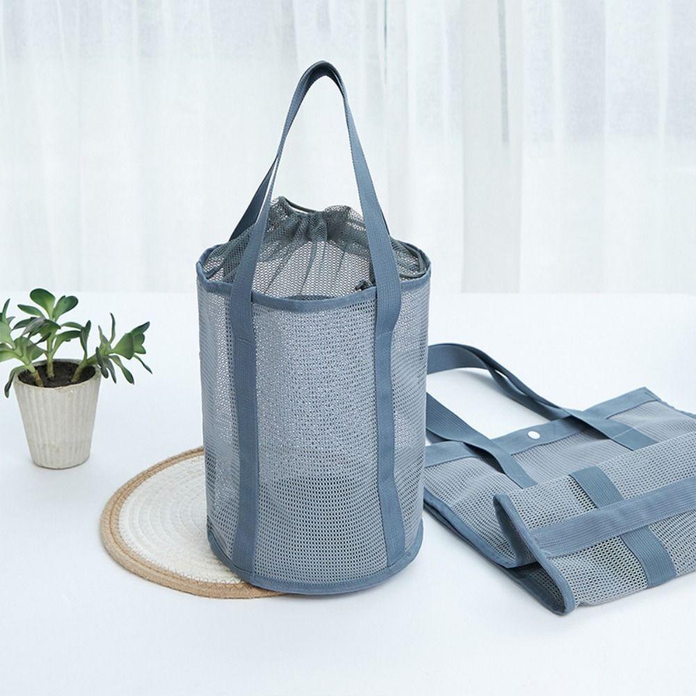 

Корзины для пляжных игрушек Snaps, вместительная переносная сумка для хранения в ванной, сетчатая пляжная сумка для фитнеса Black S