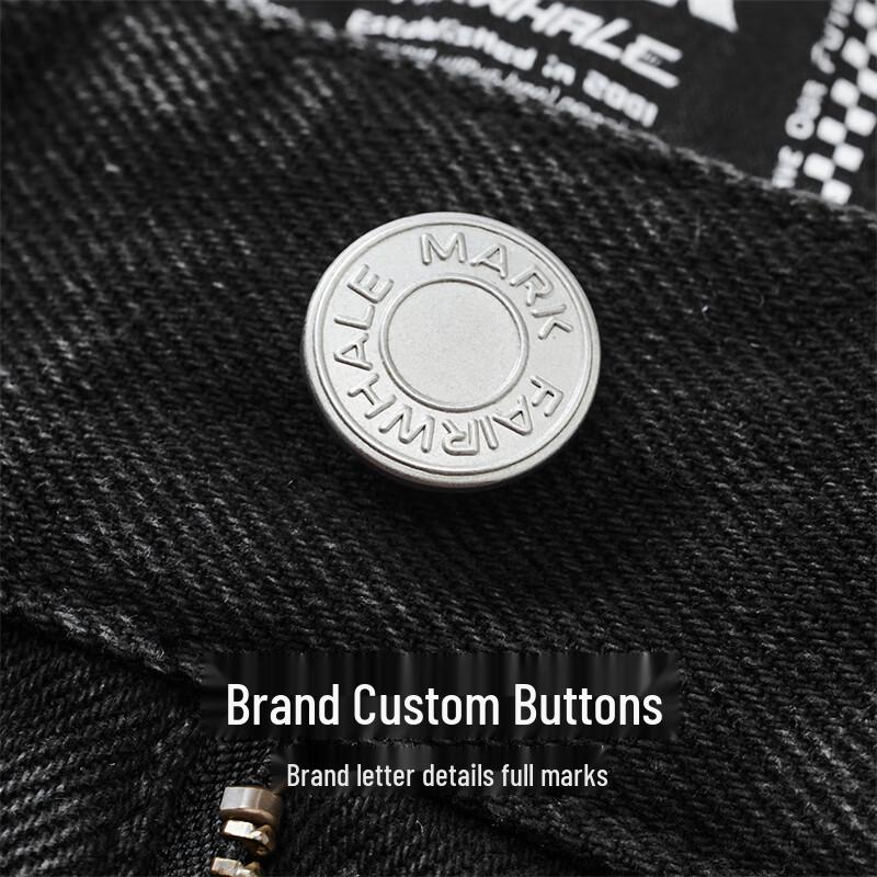 Mark Fairwhale Men's Autumn/Winter Washed Loose Straight-Leg Jeans