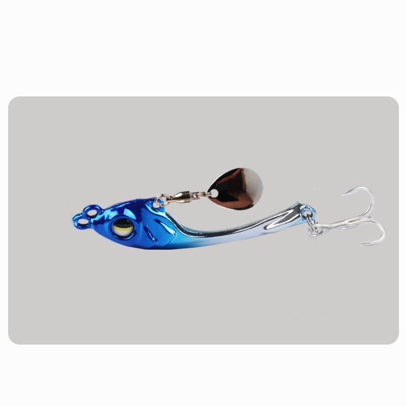 

Xuan Yue VIB Металлический Спиннербейт: Дальнобойная, колеблющаяся, вращающаяся искусственная приманка для судака и окуня в пресной и соленой воде. 15g