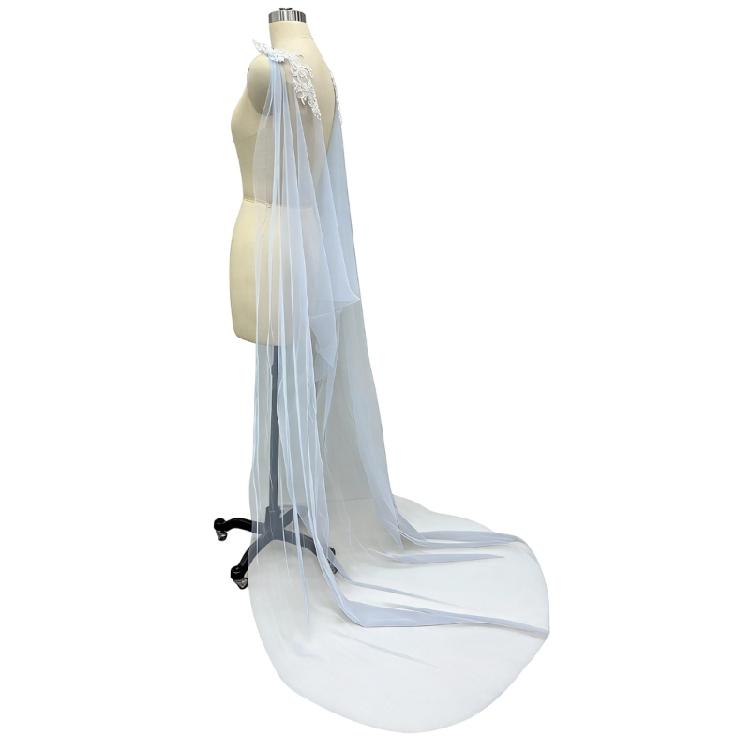 Delicato Scialle Staccabile Trasparente Lunghezza Cattedrale Accessorio Sposa Per Banchetti Ricevimenti