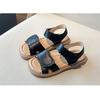 Korean Style Hollow Floral Princess Sandals, Summer Open Toe Leather Shoes for Baby Girls