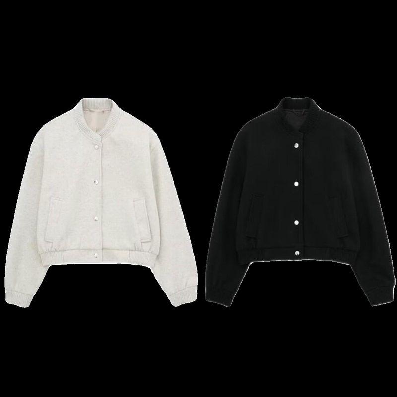Fall Women's Clothing Slim Looking Easiest for Match Soft Bomber Jacket