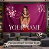 Wall Hanging Tapestry Custom NameRoxy Dekker Pattern Personalized Printed Fabric Wall Decor