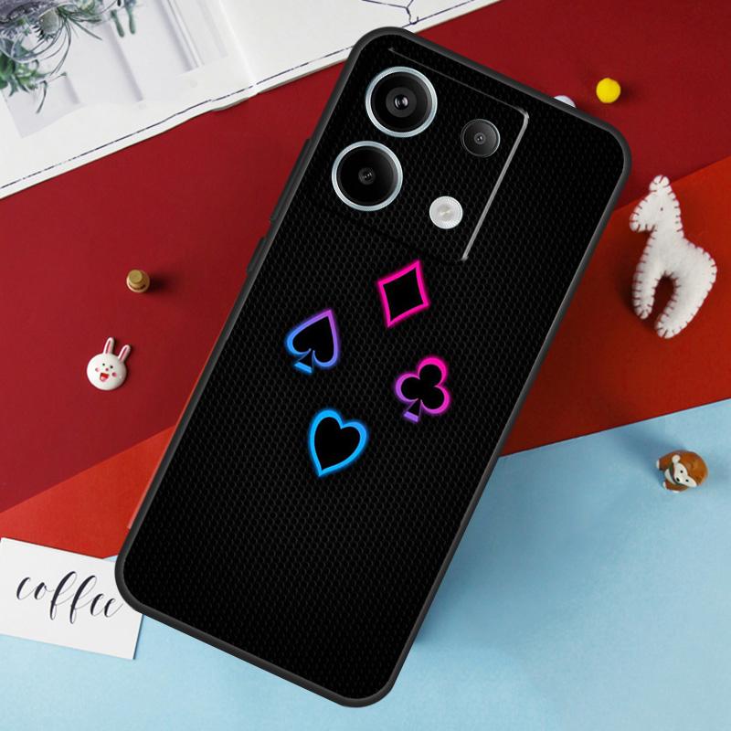 Poker Playing Card Case For Xiaomi Redmi Note 14 12 11 10 13 Pro 15 Pro Plus Redmi 15 14C 10C 12C 13C 15C Cover