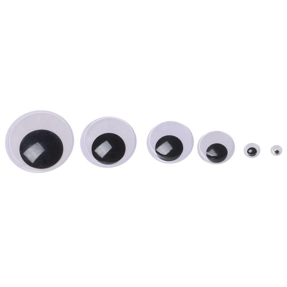 30/100pcs/bag Plastic Wiggling Moving Eyes Black&White Kids Stuffed Animals Plush Eyes