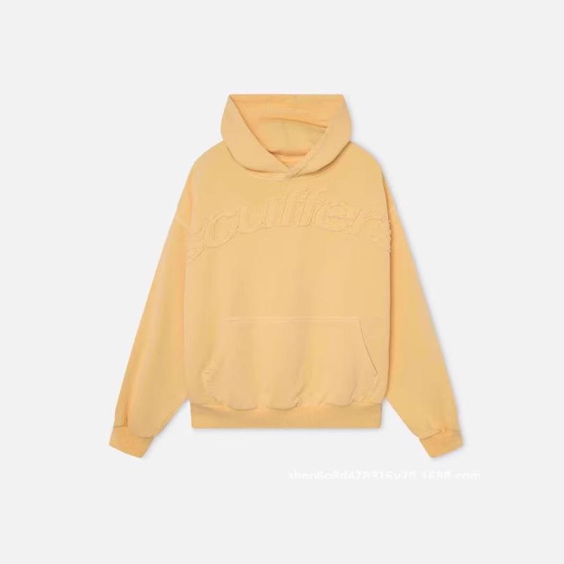 Women's Letter Embroidery Hoodie Loose Long Sleeve Pullover Hooded Sweatshirt With Front Pocket