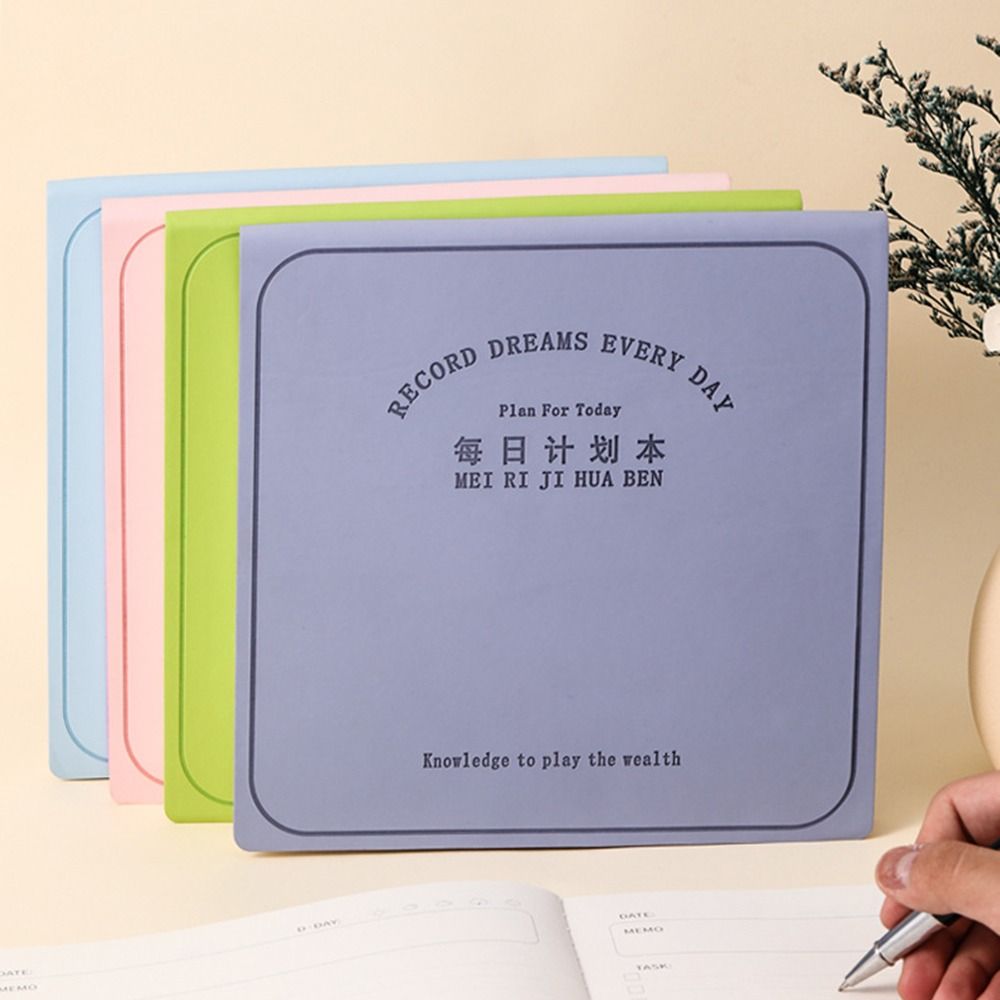 Высокий внешний вид Уровень Квадратный Блокнот Кожаный Лицевой Дневник Канцелярские Принадлежности