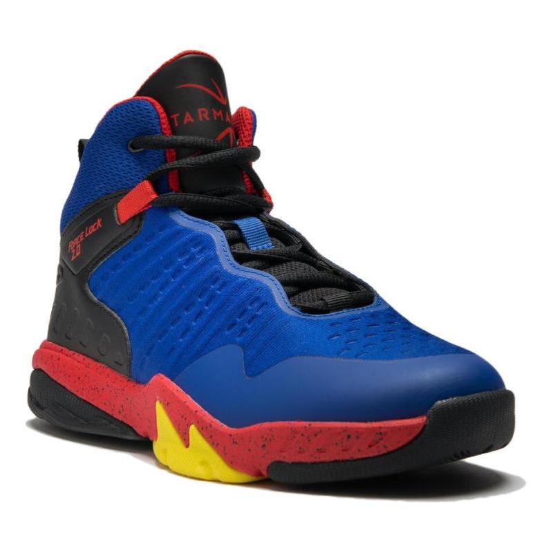 DECATHLON Cushioning Wear-Resistant High-Top Children's Basketball Shoes Blue Black Red Kids