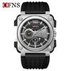 Ofns Simple And Fashionable Six-Pin Quartz Men'S Watch Strip Nail Scale Chronograph Calendar Waterproof Square Men'S Watch Batch