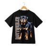 Rottweiler Portrait Print T-Shirt, Dog Lover Casual Tee