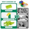 1000-piece classic block toy set compatible major brands includes three 20x20 base plates additional blocks expansion 10 colors 12 shapes suitable 6