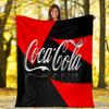 Christmas Gift Halloween Themed Cola Beverage Coca Cola Blanket Soft Home Furnishing Nap Decoration Four Seasons Warm Sherpa Blanket U18