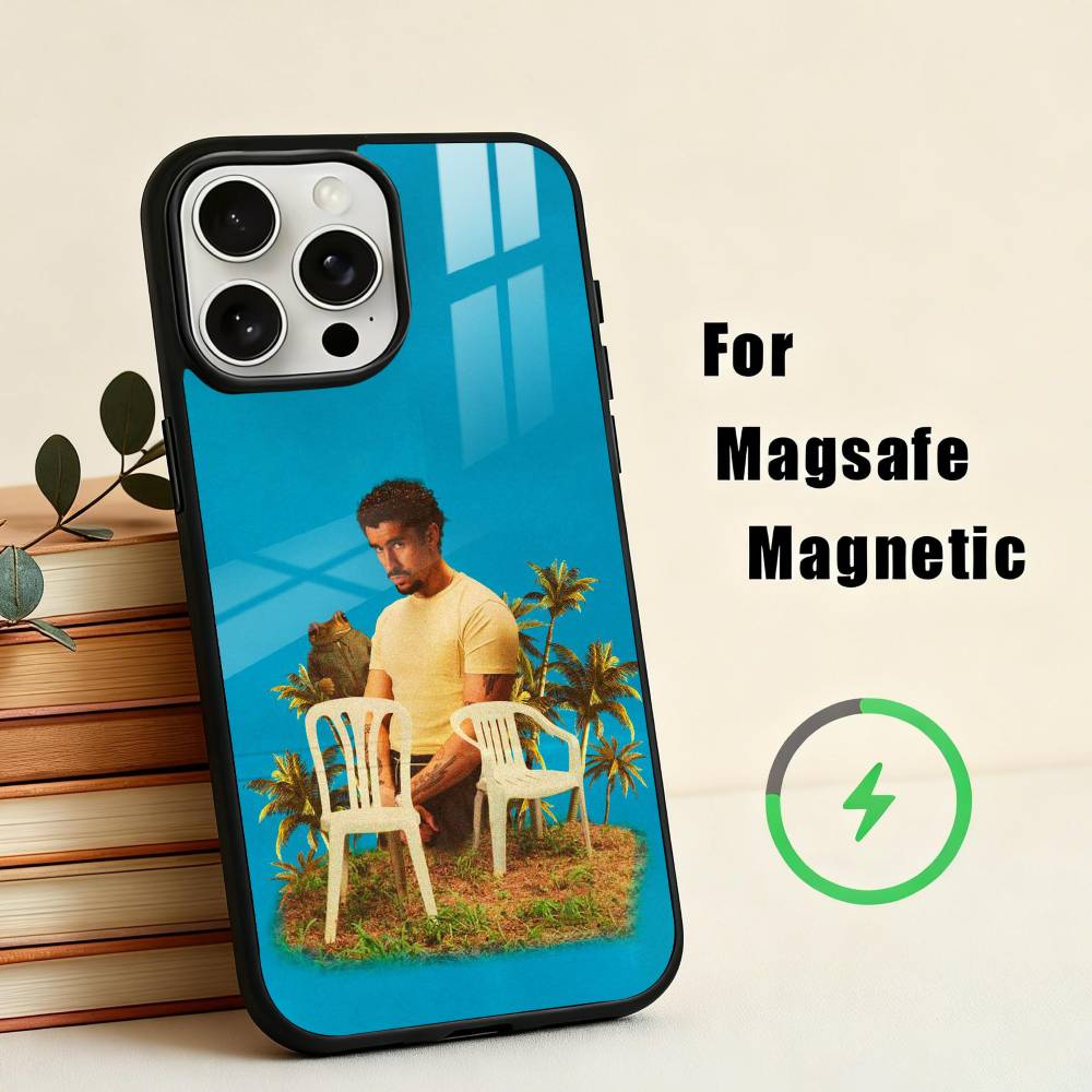 B-Bad B-Bunnys D-DTMF Phone Case For iPhone17,16,15,14,13,12,11 Plus,For Magnetic Wireless Charge Cover