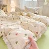 2026 New Hollow Lace Wrinkled Cotton Four-piece Set Household Student Dormitory Three-piece Set Bed Sheet Quilt Cover