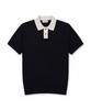 BRENTWOOD [Washable] Color-Blocked Polo Neck Sweater Brwam26531Nyx