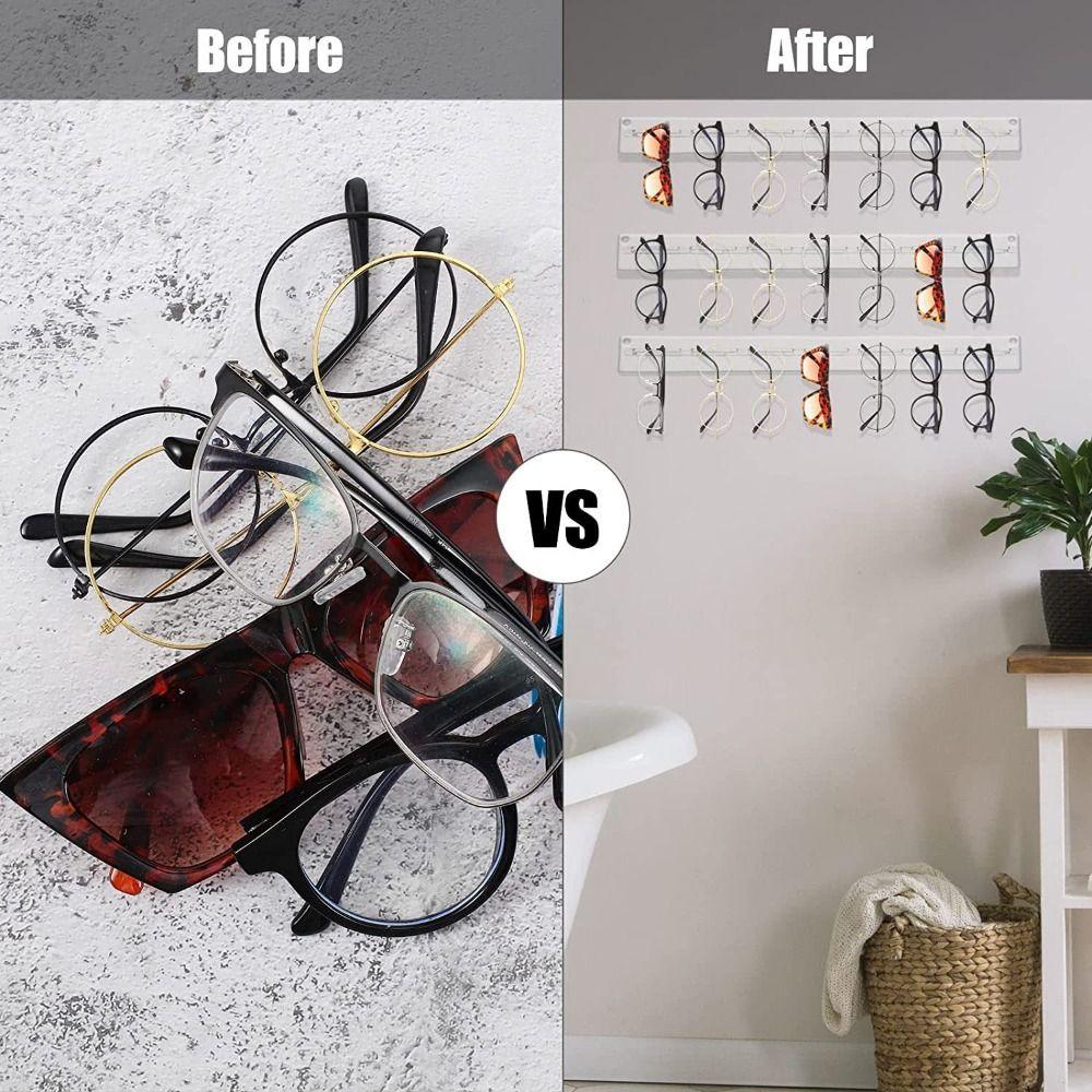 Transparent Sunglasses Display Hanger Acrylic Sunglasses Display Shelf Eyewear Display Rack  Shops