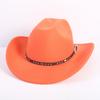 Popular European and American fashion OL style one-word cowboy hat men's and women's high-end top hat jazz hat felt hat