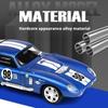 1:32 Scale Cobra GT500 Sports Car Model Toy Sound Light Pull Back Shock Absorption Vehicle Models Miniature Gifts for Kids