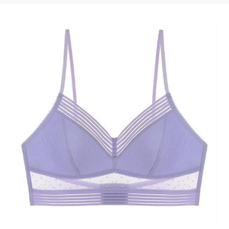 Women Sexy Backless Thin Lace Plus Size Wireless U Shaped Beauty Back Bra