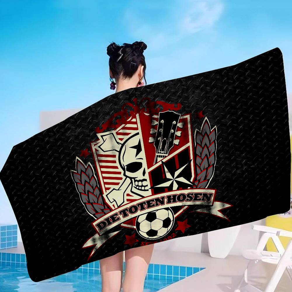 1pc Rock BAND D-Die Toten Hosens Microfiber Blanket Quick Drying Beach Towels Oversized Printing Super Absorbent Towel Blanket