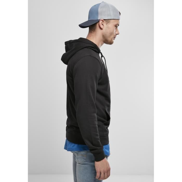 Sweatshirt - Urban Classics - Basic Terry - Noir - 5XL - Col capuche - Manches longues
