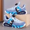 Rotating button boys shoes summer 2025 new breathable single mesh shoes children's sports shoes mesh running shoes