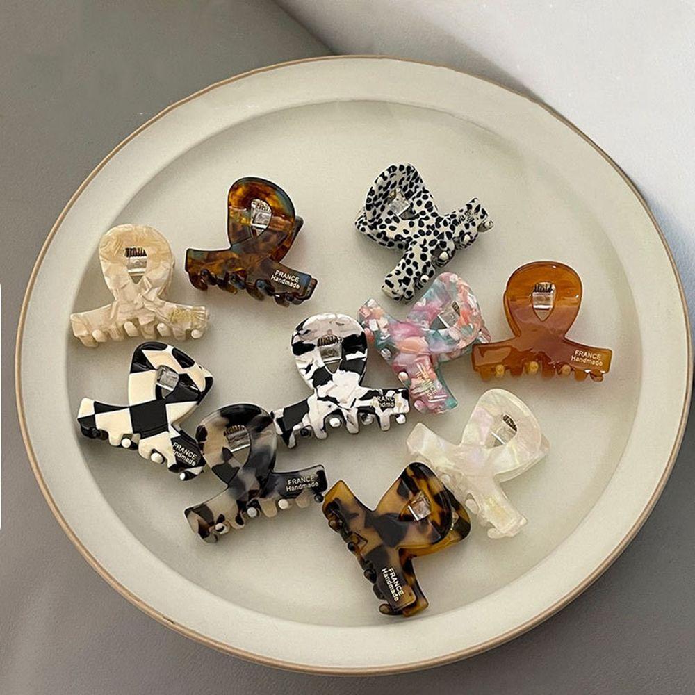 Acetate Printing Korean Style Barrette Women Hair Accessories Small Hair Claw Cute Hairpin
