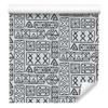 Polynesian Geometric Pattern Wallpaper Gray and Light Gray 50x1000