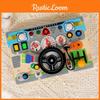 Toddlers Wooden Busy Board Learning Toy Game With Electronic Steering Wheel