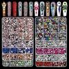 12 Grids Flat Bottom Mixed Nail Diamond 12 Color Nail Rhinestone Shiny Colorful Nail Gems Glass Stones Nail Charm