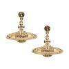 VIVIENNE WESTWOOD Mini-Basrelief-Tropfen-Planeten-Anhängerohrringe Damenohrringe Messing 6202002502P116CNP116
