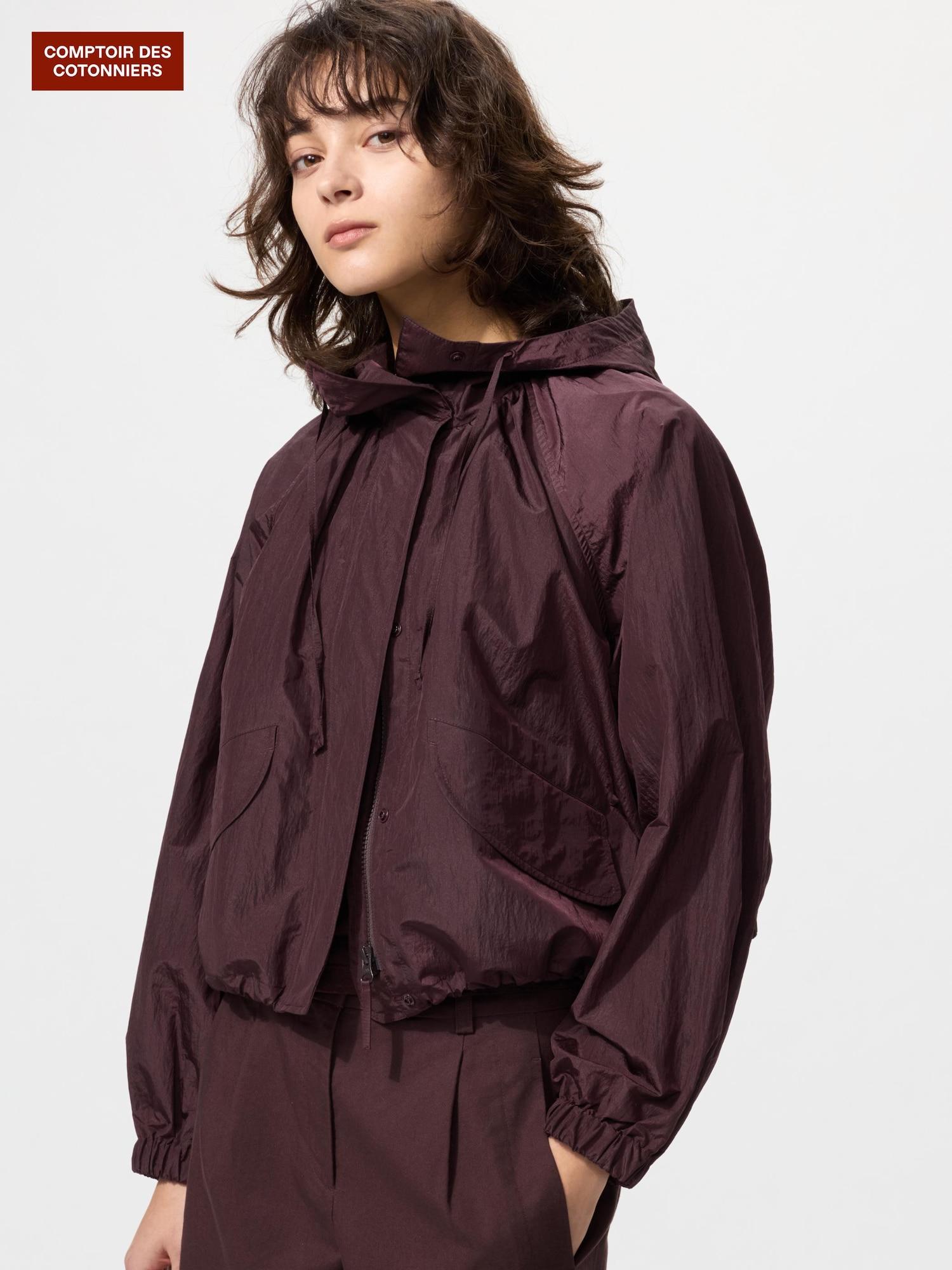 Короткая толстовка с капюшоном Uniqlo Japan Utility 38 DARK BROWN/S