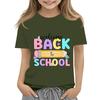 Children's Casual and Fashionable Round-Neck Printed Short-Sleeve Top for Back-to-School