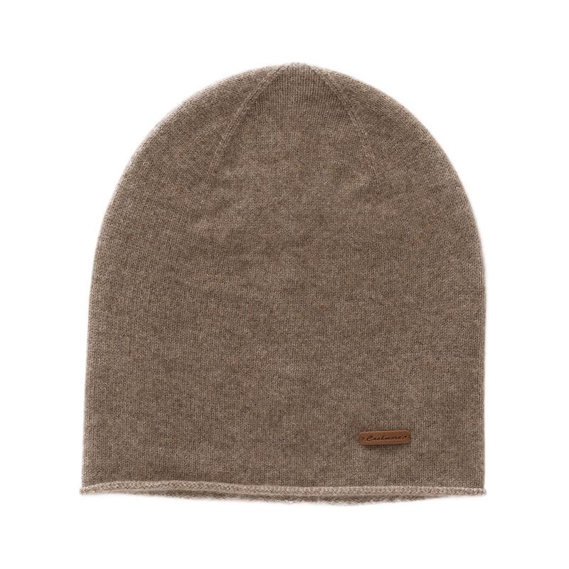 Women's 100% Pure Cashmere Knitted Bucket Hat - Autumn/Winter Warm, Face-Slimming, Thickened Style