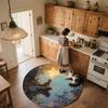 Animals & Sunset pattern round rug,Carpet Rug for Living Room Bedroom Playroom ,Non-slip Floor Mat,Holiday Gifts and Birthday Gifts.