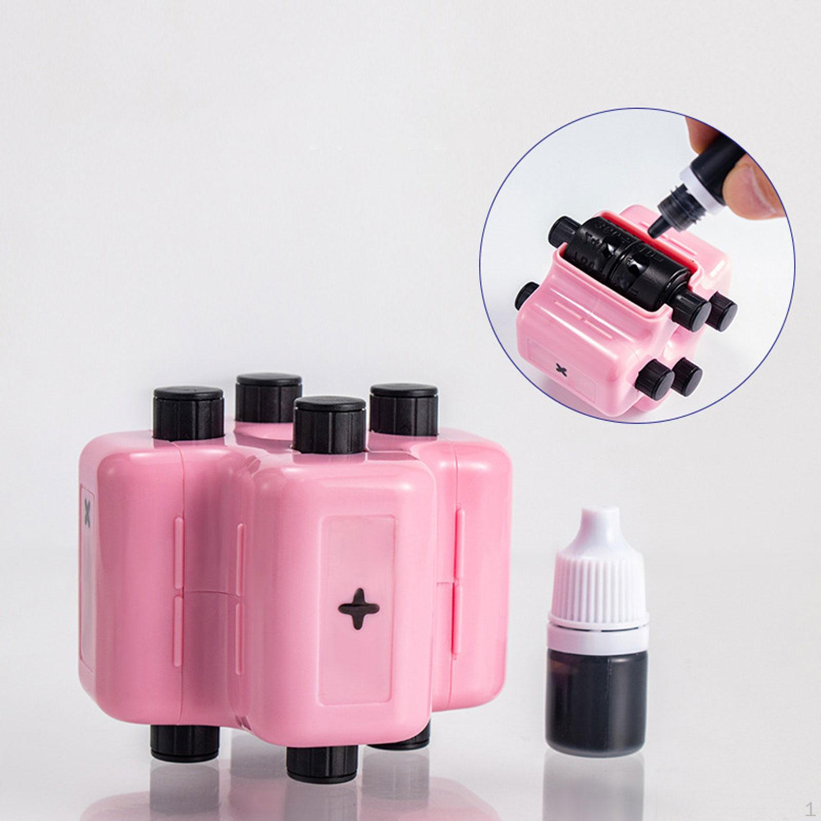 

Цифровой обучающий штамп Математический ролик Портативный инструмент для практики Числовая арифметика розовый