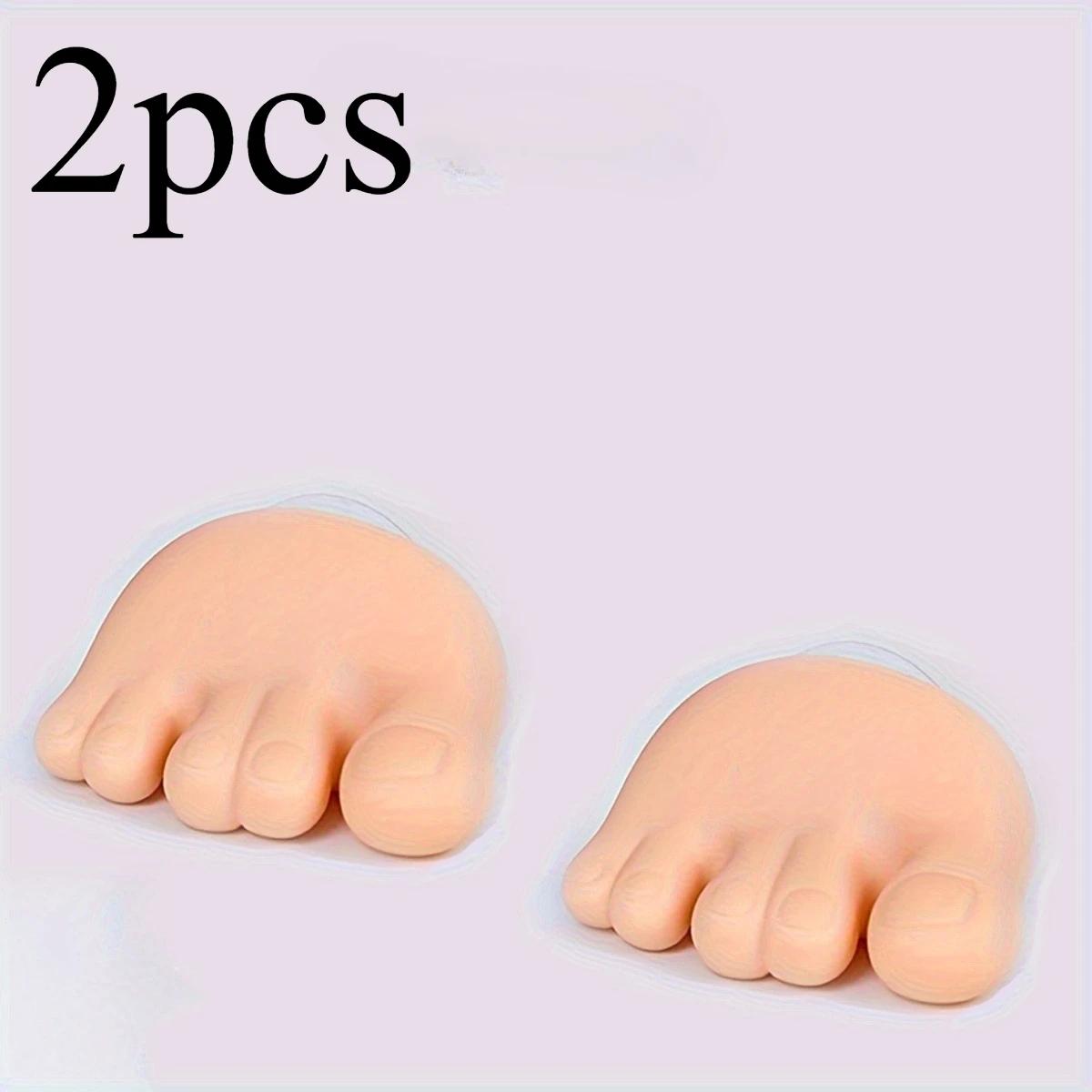 

2 шт. Многофункциональные забавные держатели для зубных щеток на присосках в виде следов ног, настенное хранение для ванной комнаты, креативный дизайн для зубной щетки жёлтый