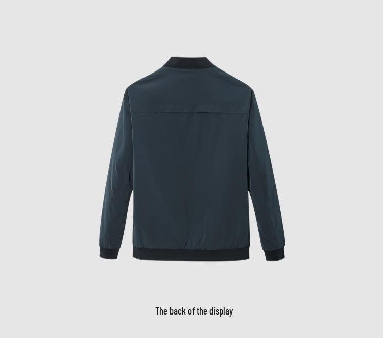 Men's Reversible All-Purpose Jacket - Autumn Workwear Style with Baseball Collar and Pockets