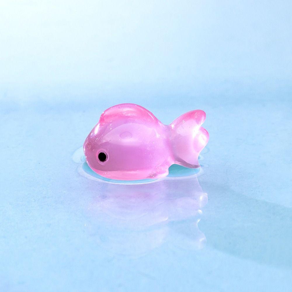 

Decorative Fat Fish Resin Ornaments Colorful Mini Fish Figures Fat Fish Landscaping Fairy Garden рожевий червоний колір