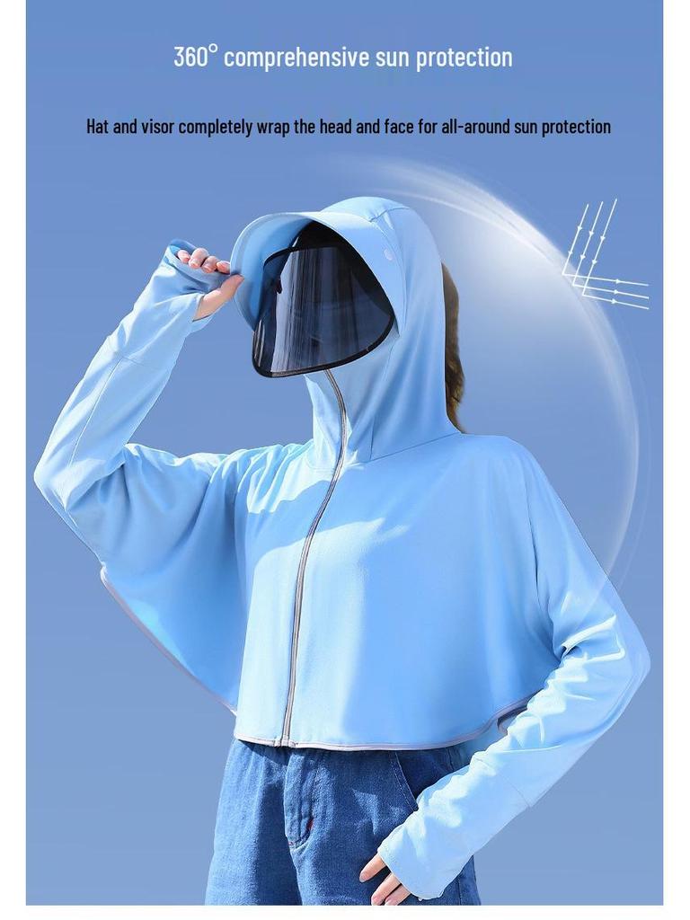 Women's Hooded UV Protection Cycling Jacket - Lightweight & Breathable