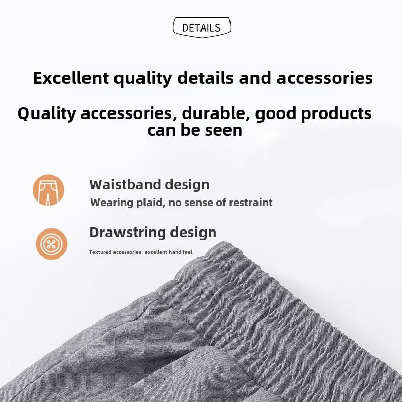 Men's Casual Black Ice Silk Five-Point Sports Shorts