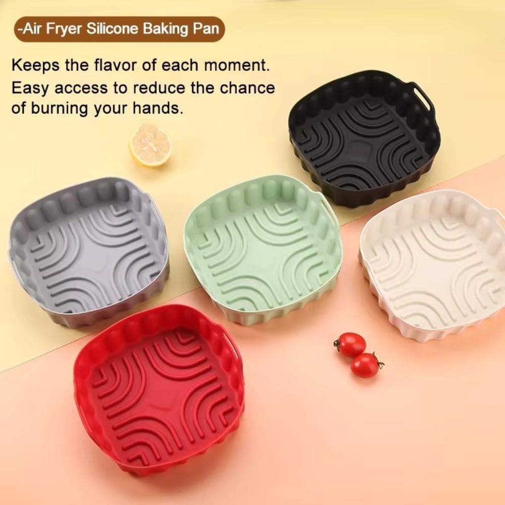 Square Air Fryer Silicone Tray Non-stick Air Fryer Mat Gifts Oven Trays