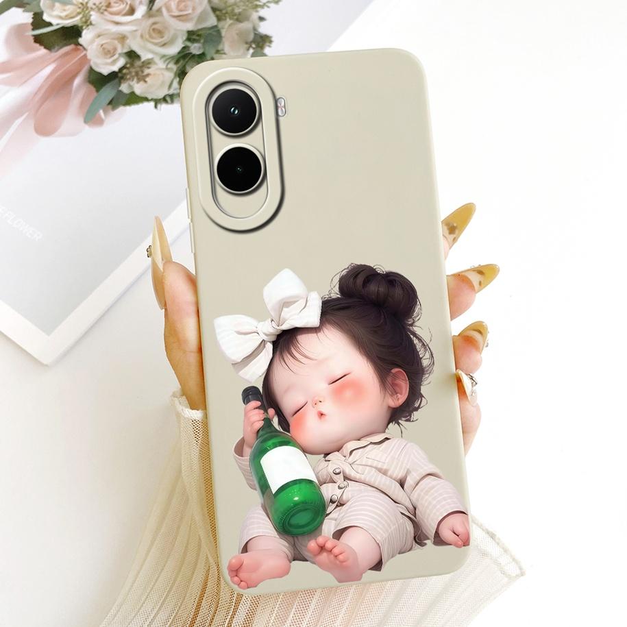 For Xiaomi Poco M7 4G Case Simple Bowknot Cartoon Cat Rabbit Soft Silicone Back Cover For Xiaomi Poco M7 Plus M7Plus PocoM7 Capa