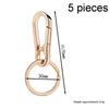 Zinc Alloy Spring Snap Hook Keychain 5Pcs Lightweight Portable for Bag Pendant DIY Craft Camping Tent Accessory Use