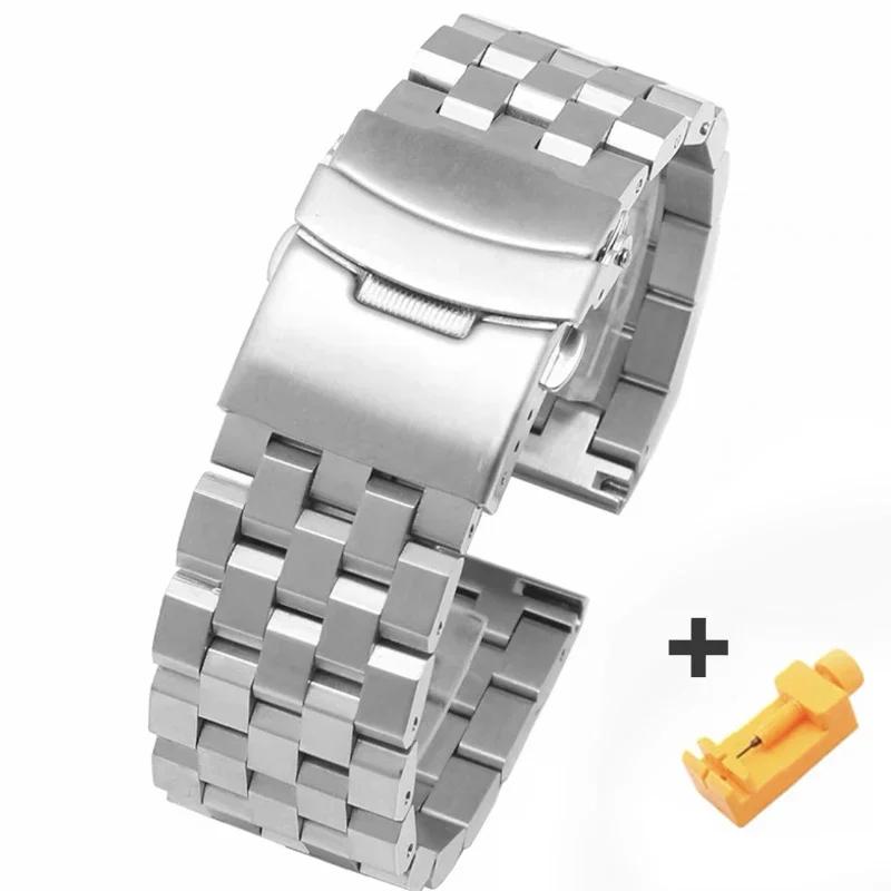 20mm 22mm Men Stainless Steel Watch Band for Huawei GT5 46mm GT4 Metal Bracelet for SAMSUNG Galaxy 7 44mm 40mm 6classic 43 47mm