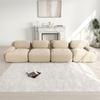4-Seater Sofa Soft Corduroy, Frameless, 32D High-Elastic Padding, Pet-Friendly, Vacuum-Packed, Combinable, No Assembly for Bedroom and Office, Beige