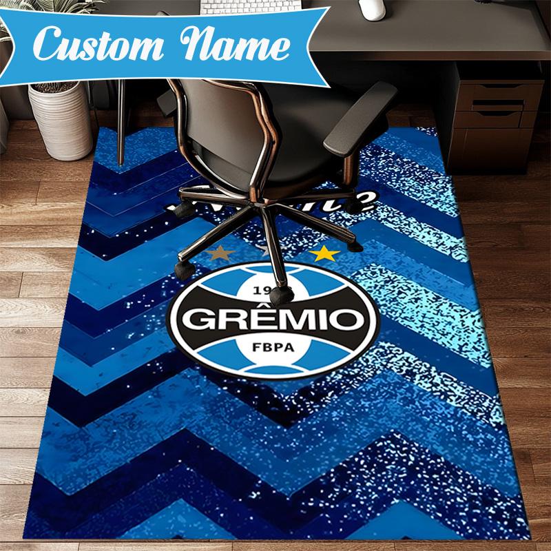 Custom Name Gremio Soccer Crest Design Rug Game Carpet, Floor Mat for Bedroom Living Room Entryway Rug, Home Decor Idea Gift for Christmas birthday