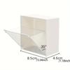 1pc/6pcs Wall-mounted Flip Storage Box, Punch Free Storage Box, Cosmetic Cotton Swab Multifunctional Storage Box 2 Color Options